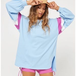 L* Space Active S/SM long sleeve blue shirt.NWT